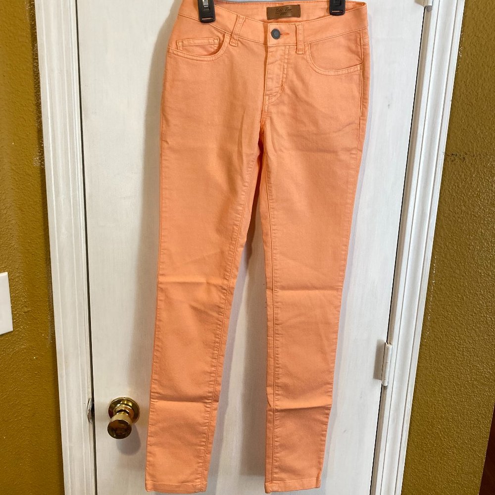 Gold Case women's size 25 mid rise lightweight salmon stretch skinny jeans 25x31